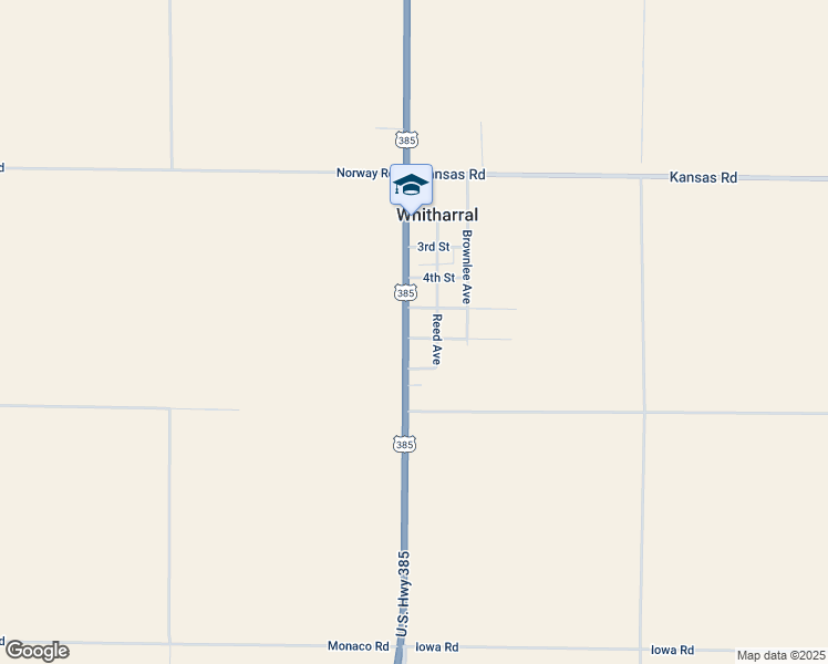 map of restaurants, bars, coffee shops, grocery stores, and more near 104 6th Street in Levelland