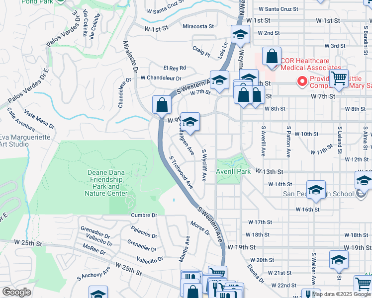 map of restaurants, bars, coffee shops, grocery stores, and more near 1027 South Malgren Avenue in Los Angeles