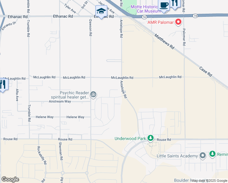 map of restaurants, bars, coffee shops, grocery stores, and more near 27961 Via Cholula in Menifee