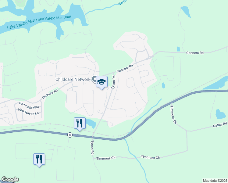 map of restaurants, bars, coffee shops, grocery stores, and more near 2013 Reflective Waters Road in Villa Rica