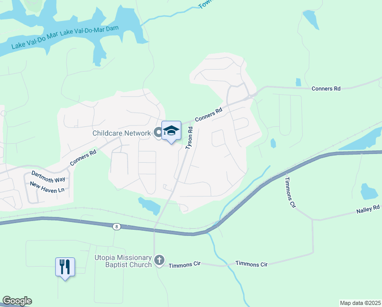 map of restaurants, bars, coffee shops, grocery stores, and more near 2021 Reflective Waters Road in Villa Rica