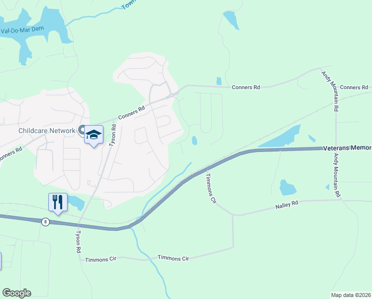 map of restaurants, bars, coffee shops, grocery stores, and more near 1011 Summer Cypress Drive in Villa Rica