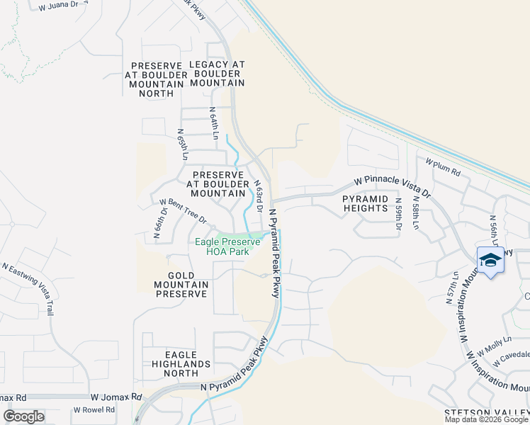 map of restaurants, bars, coffee shops, grocery stores, and more near 27329 North 63rd Drive in Phoenix