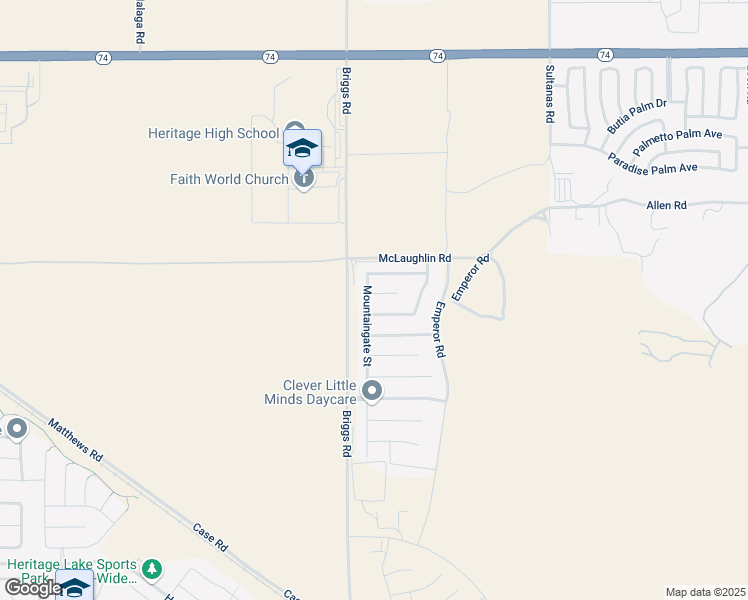 map of restaurants, bars, coffee shops, grocery stores, and more near 30073 Diamond Ridge Court in Riverside County