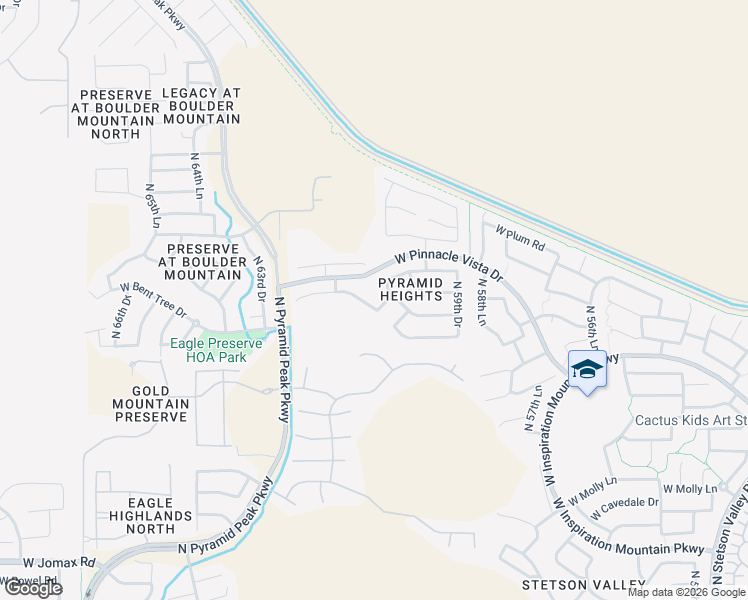 map of restaurants, bars, coffee shops, grocery stores, and more near 6118 West Hedgehog Place in Phoenix