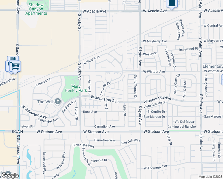 map of restaurants, bars, coffee shops, grocery stores, and more near 752 Sumac Street in Hemet