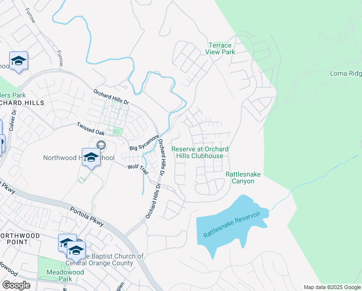 map of restaurants, bars, coffee shops, grocery stores, and more near 107 Tritone in Irvine