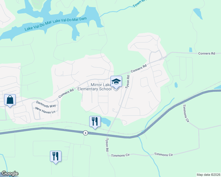 map of restaurants, bars, coffee shops, grocery stores, and more near 9112 Somersport Drive in Villa Rica