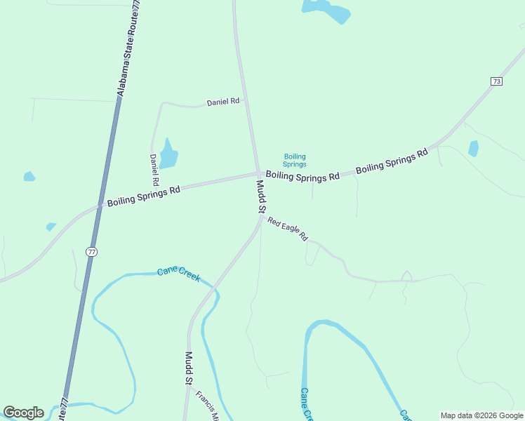 map of restaurants, bars, coffee shops, grocery stores, and more near 9996 Mudd Street in Ohatchee