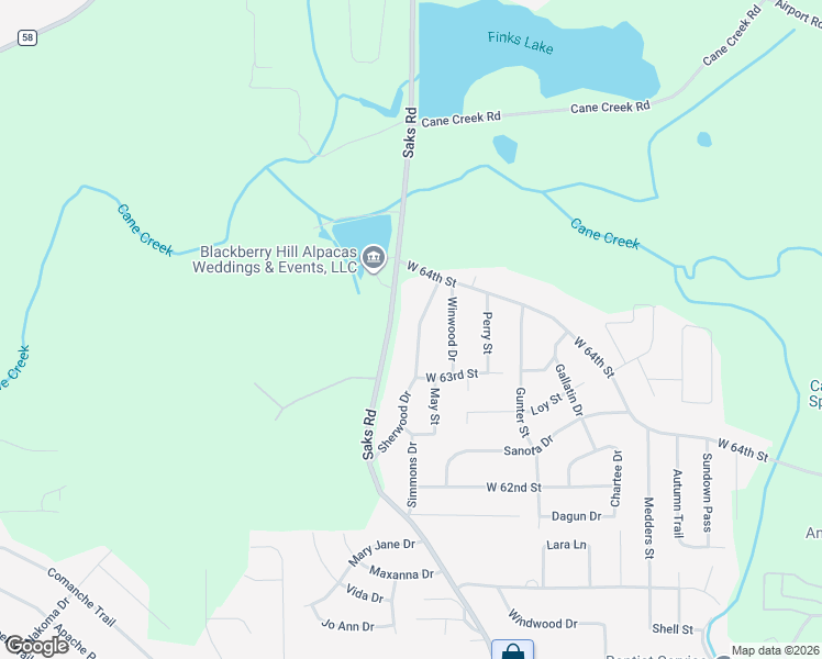 map of restaurants, bars, coffee shops, grocery stores, and more near 6321 Sherwood Drive in Anniston