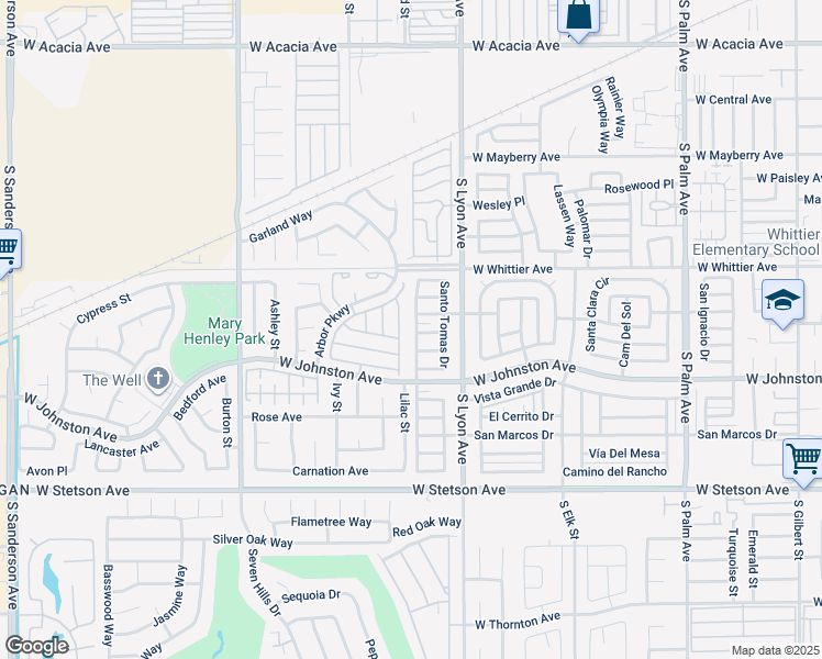 map of restaurants, bars, coffee shops, grocery stores, and more near 785 Santa Teresa Way in Hemet