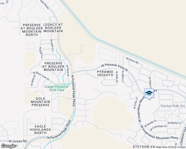 map of restaurants, bars, coffee shops, grocery stores, and more near 6118 West Hedgehog Place in Phoenix