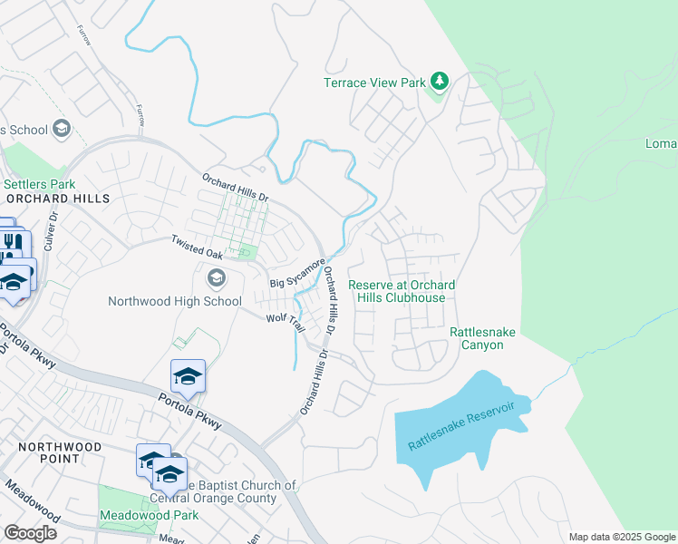 map of restaurants, bars, coffee shops, grocery stores, and more near 135 Oceano in Irvine