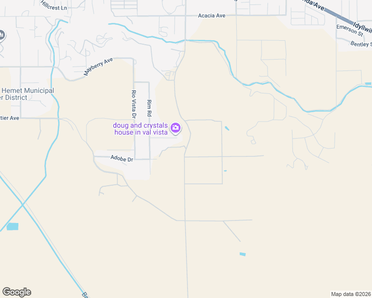 map of restaurants, bars, coffee shops, grocery stores, and more near Grant Avenue in Riverside County