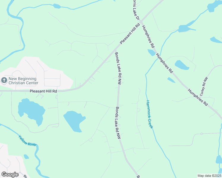 map of restaurants, bars, coffee shops, grocery stores, and more near 3400 Bonds Lake Road Northwest in Conyers