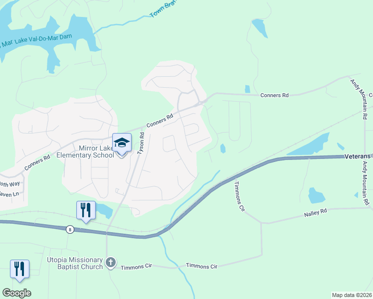 map of restaurants, bars, coffee shops, grocery stores, and more near 3034 Summer Breeze Drive in Villa Rica
