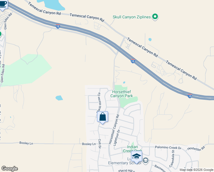 map of restaurants, bars, coffee shops, grocery stores, and more near 13208 Broken Bit Circle in Corona