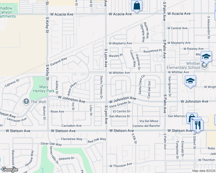 map of restaurants, bars, coffee shops, grocery stores, and more near 802 Santo Tomas Drive in Hemet