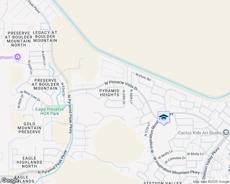 map of restaurants, bars, coffee shops, grocery stores, and more near 5924 West Hedgehog Place in Phoenix