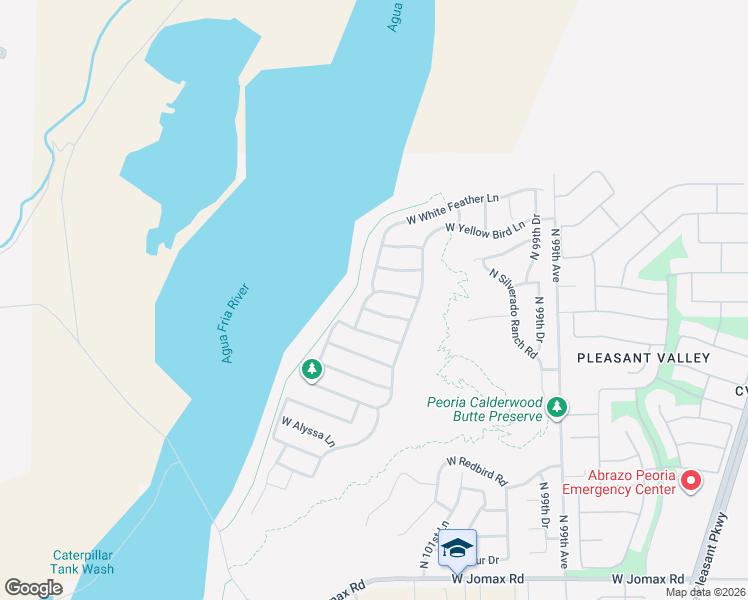 map of restaurants, bars, coffee shops, grocery stores, and more near 10251 West Gambit Trail in Peoria