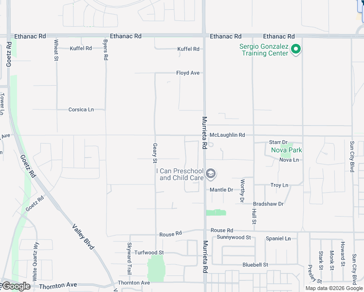 map of restaurants, bars, coffee shops, grocery stores, and more near 26553 Calle Emiliano in Menifee