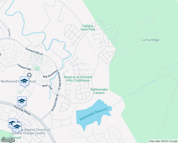 map of restaurants, bars, coffee shops, grocery stores, and more near 110 Donati in Irvine