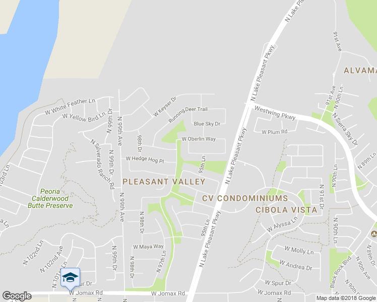 map of restaurants, bars, coffee shops, grocery stores, and more near 12493 Gambit Trail in Peoria