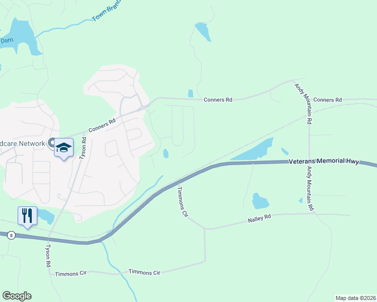 map of restaurants, bars, coffee shops, grocery stores, and more near in Villa Rica