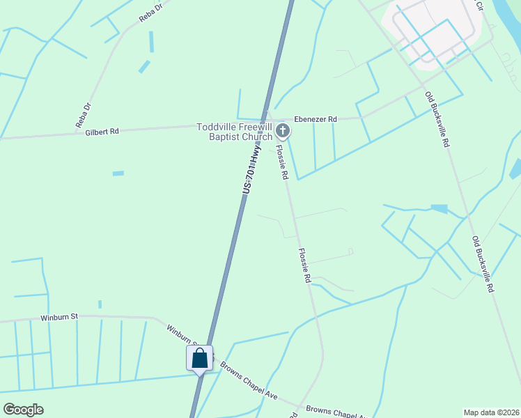 map of restaurants, bars, coffee shops, grocery stores, and more near 6093 U.S. 701 Highway in Conway