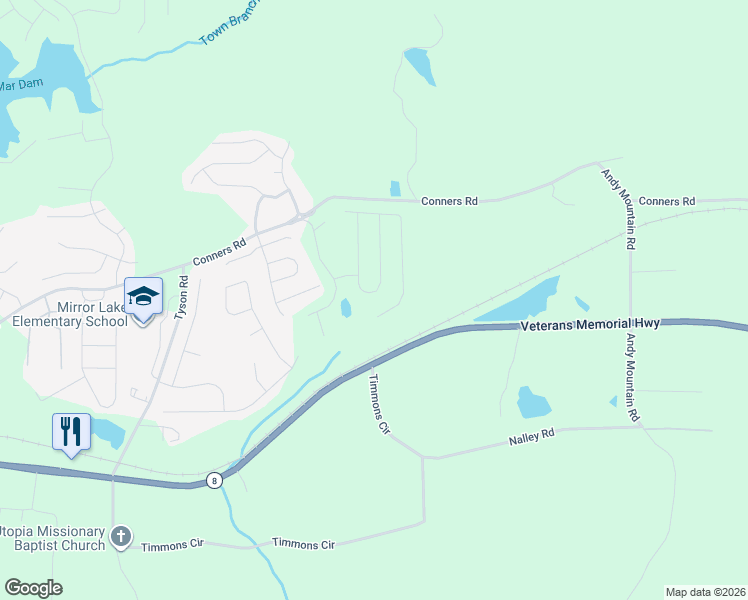 map of restaurants, bars, coffee shops, grocery stores, and more near in Villa Rica