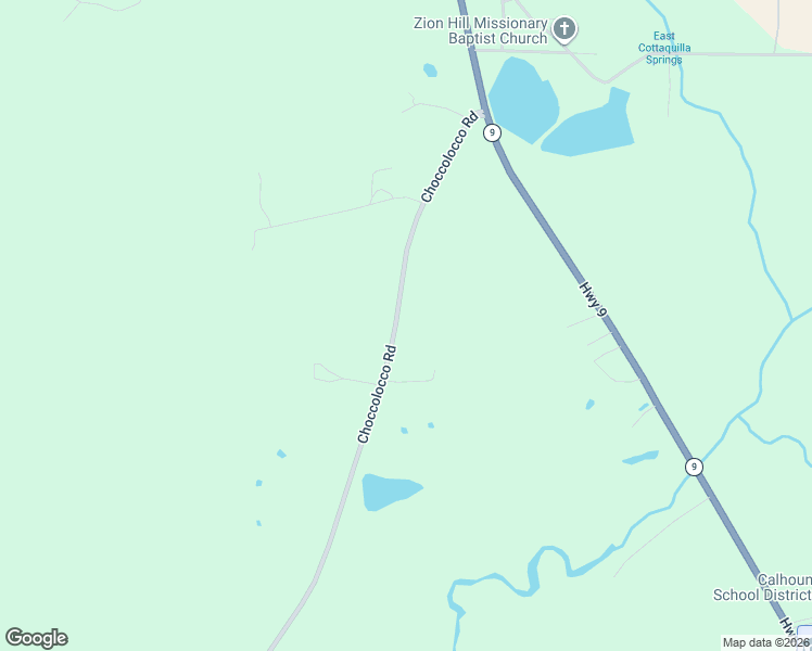 map of restaurants, bars, coffee shops, grocery stores, and more near 10564 Choccolocco Road in Anniston