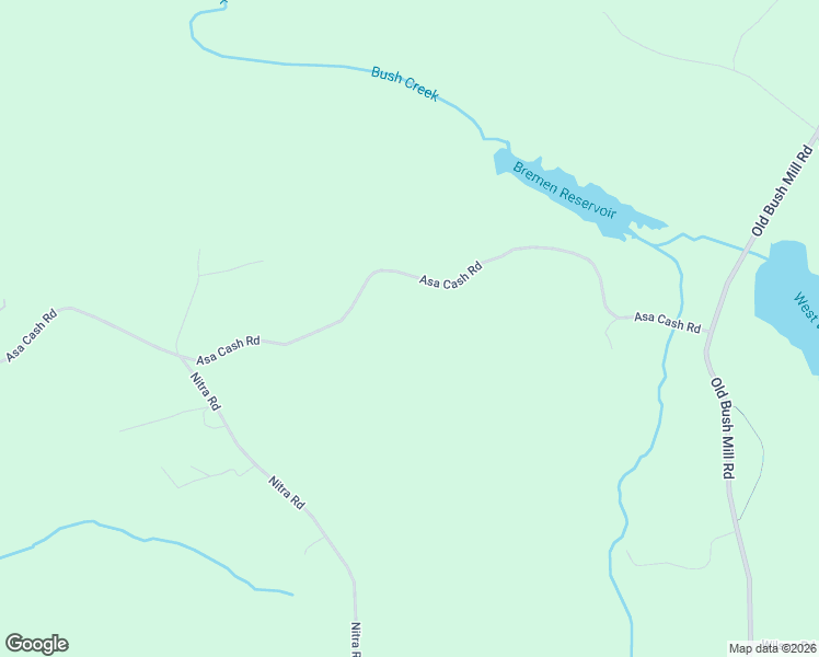 map of restaurants, bars, coffee shops, grocery stores, and more near 1171 Asa Cash Road in Bremen