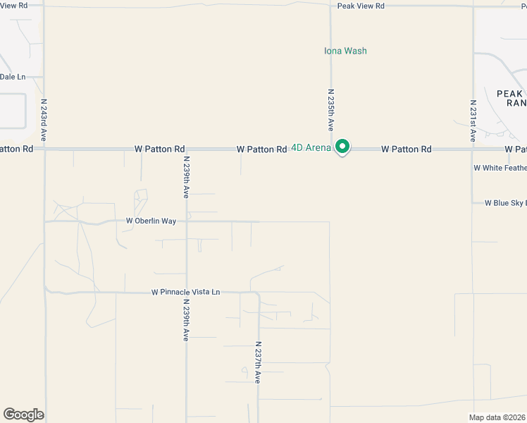 map of restaurants, bars, coffee shops, grocery stores, and more near 23613 West Patton Road in Wittmann