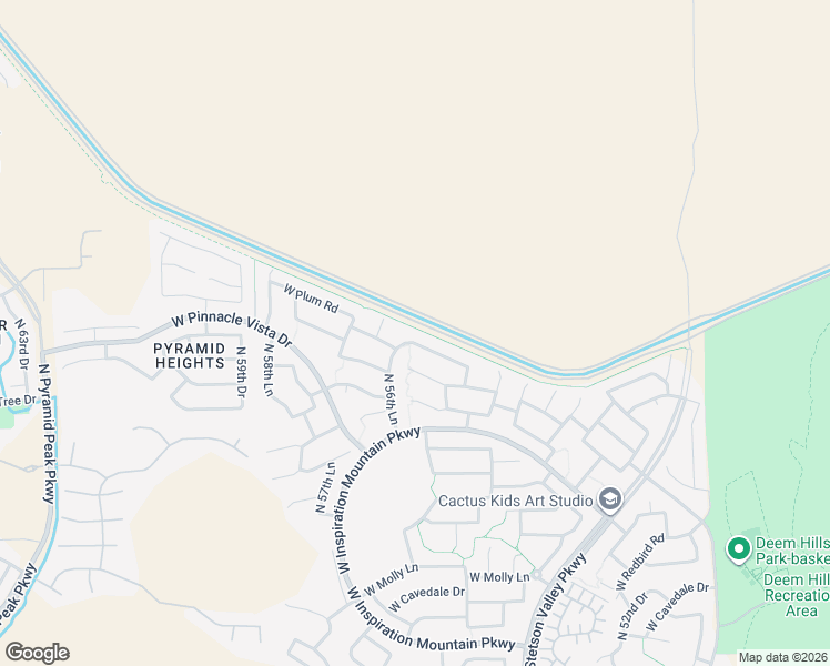 map of restaurants, bars, coffee shops, grocery stores, and more near 5563 West Mine Trail in Phoenix