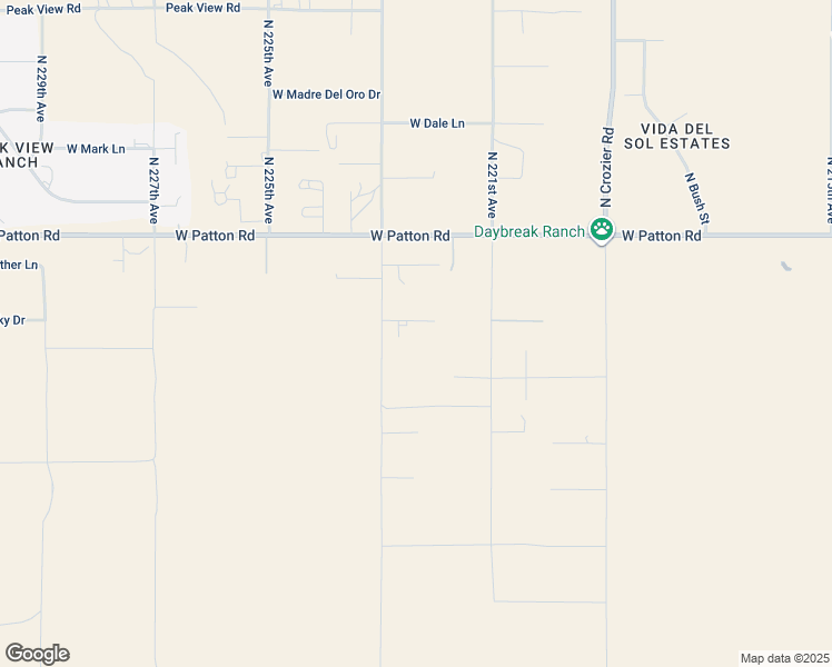 map of restaurants, bars, coffee shops, grocery stores, and more near 22205 West Blue Sky Drive in Wittmann