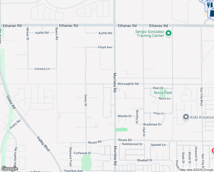 map of restaurants, bars, coffee shops, grocery stores, and more near 25930 Camino Juarez in Menifee