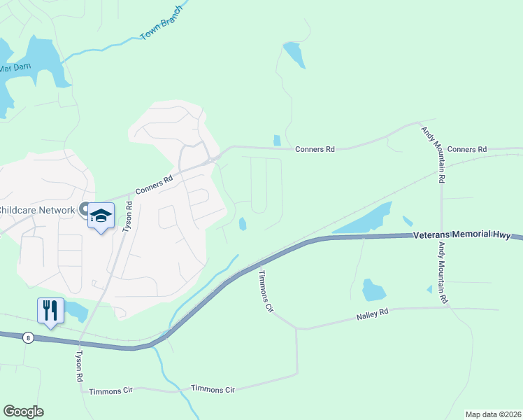 map of restaurants, bars, coffee shops, grocery stores, and more near in Villa Rica