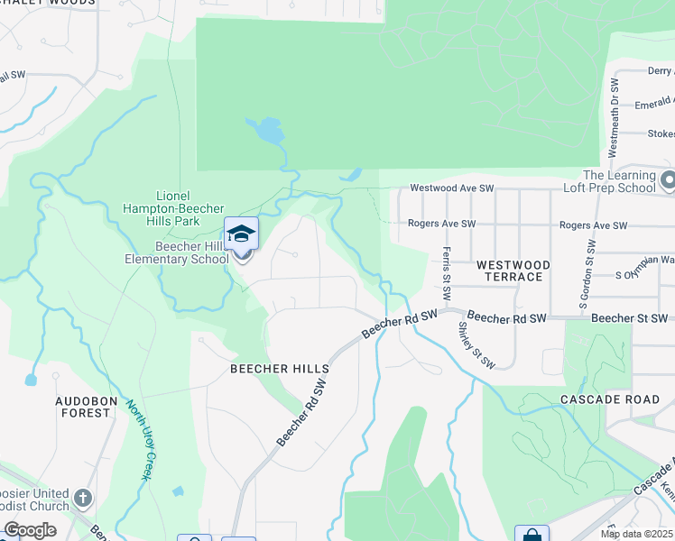 map of restaurants, bars, coffee shops, grocery stores, and more near 2138 Bollingbrook Drive Southwest in Atlanta