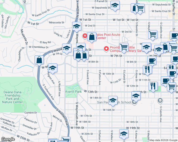map of restaurants, bars, coffee shops, grocery stores, and more near 1015 South Averill Avenue in Los Angeles