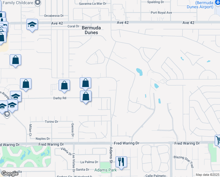 map of restaurants, bars, coffee shops, grocery stores, and more near 78990 Bayside Court in Bermuda Dunes