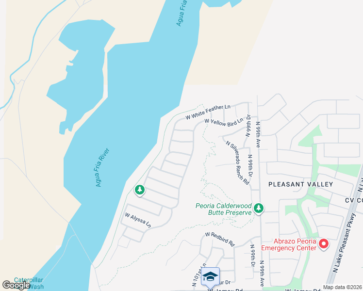 map of restaurants, bars, coffee shops, grocery stores, and more near 10209 West Gambit Trail in Peoria
