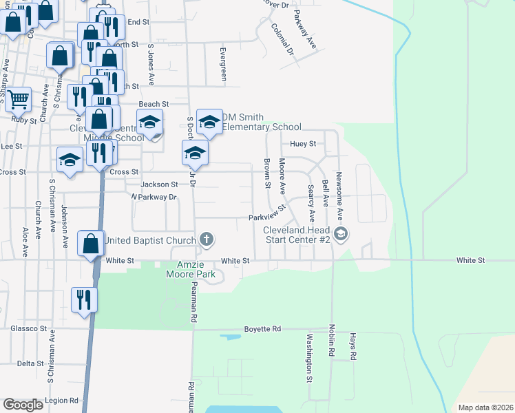 map of restaurants, bars, coffee shops, grocery stores, and more near 1015 Lincoln Avenue in Cleveland