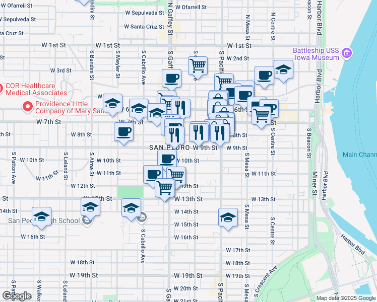 map of restaurants, bars, coffee shops, grocery stores, and more near 826 South Grand Avenue in Los Angeles