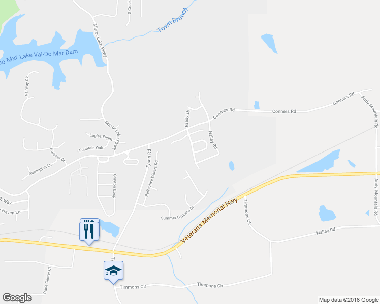 map of restaurants, bars, coffee shops, grocery stores, and more near 3016 Summer Breeze Drive in Villa Rica