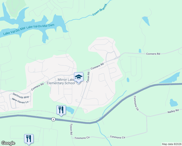 map of restaurants, bars, coffee shops, grocery stores, and more near 2041 Reflective Waters Road in Villa Rica