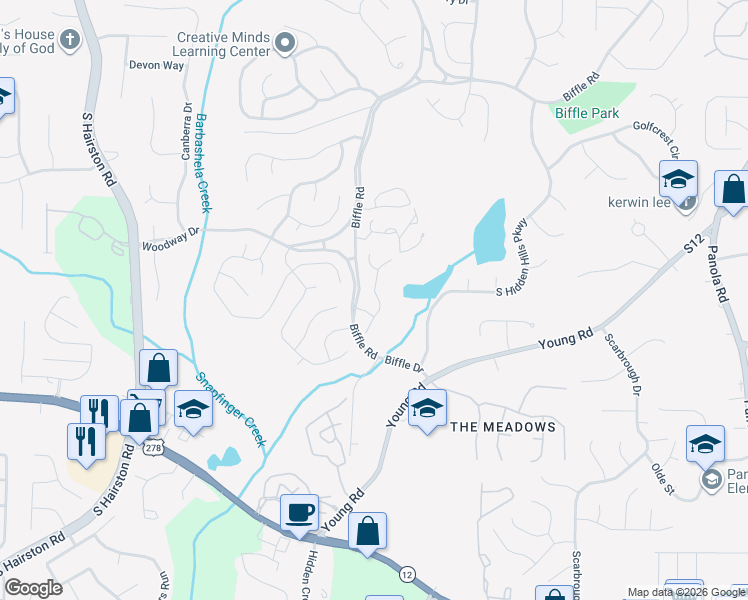 map of restaurants, bars, coffee shops, grocery stores, and more near 1857 Fairpointe Trce in Stone Mountain