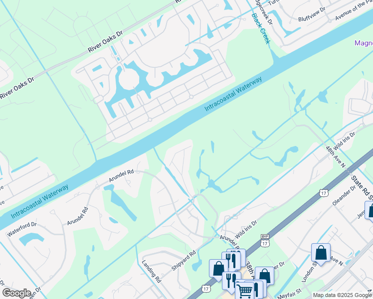 map of restaurants, bars, coffee shops, grocery stores, and more near 4006 Fairway Lakes Drive in Myrtle Beach