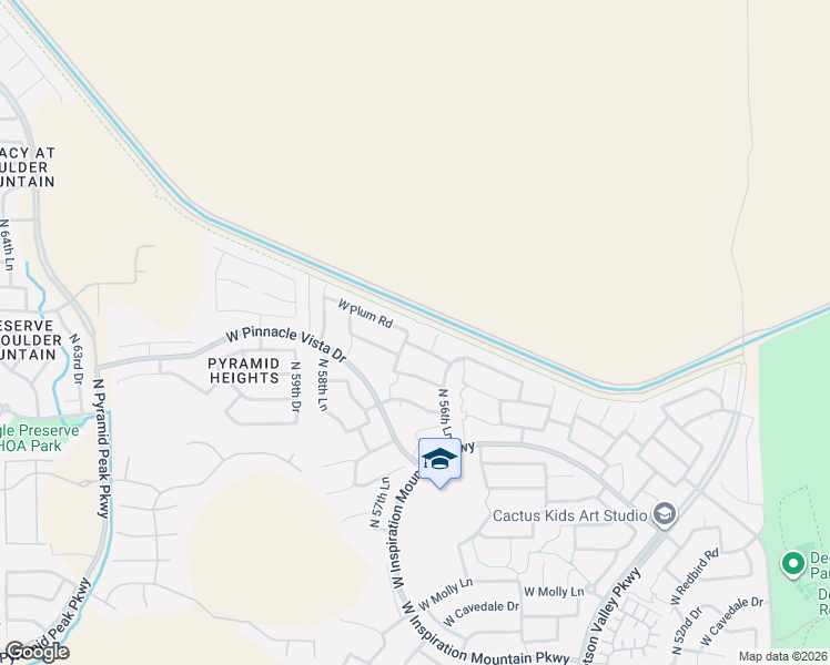 map of restaurants, bars, coffee shops, grocery stores, and more near 27718 North 56th Glen in Phoenix