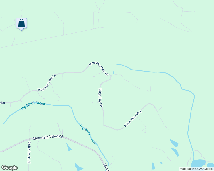 map of restaurants, bars, coffee shops, grocery stores, and more near 45 Ridge Top Lane in Springville