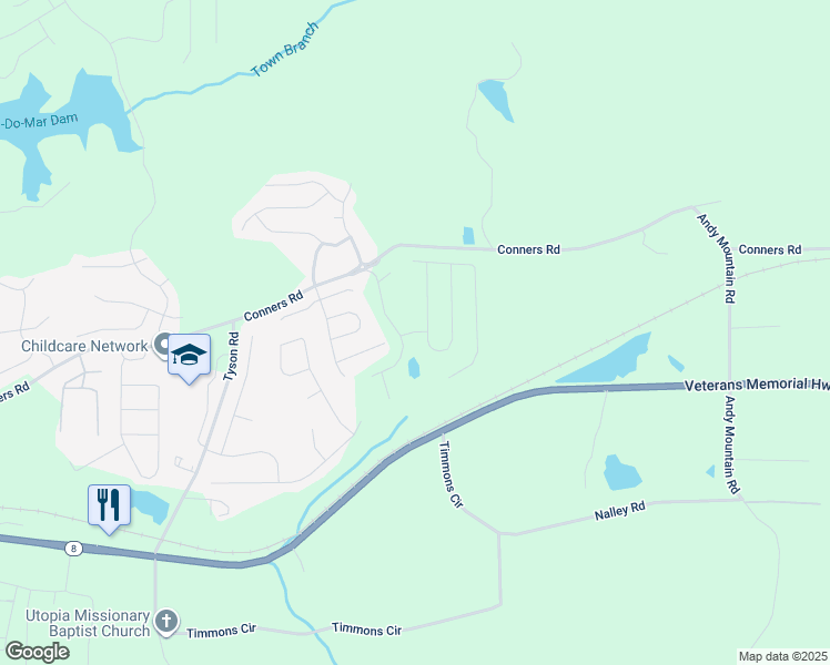 map of restaurants, bars, coffee shops, grocery stores, and more near in Villa Rica